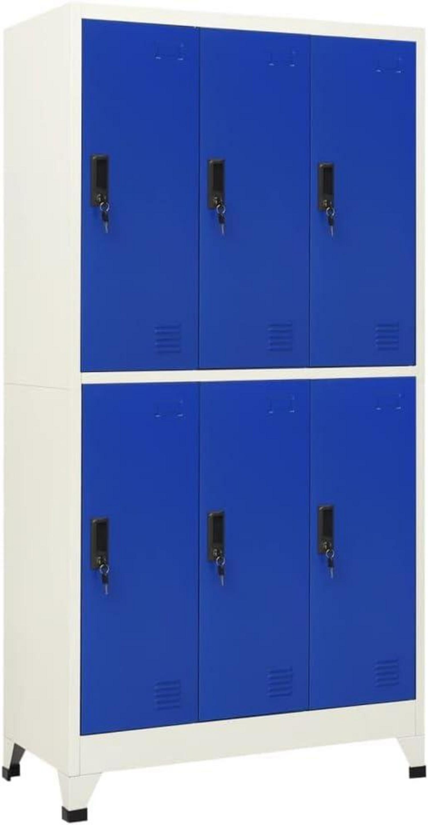 Metallschrank Lagerschrank Aktenschrank Spind 90x45x180 cm Stahl Grau