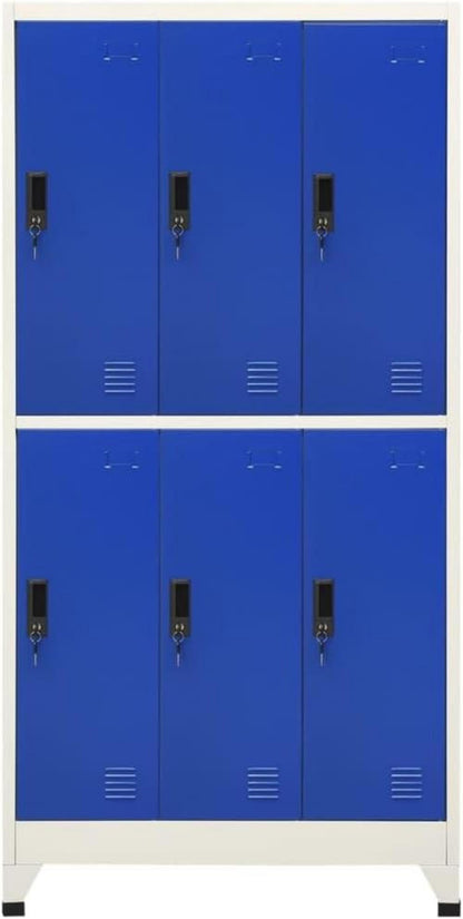Metallschrank Lagerschrank Aktenschrank Spind 90x45x180 cm Stahl Grau