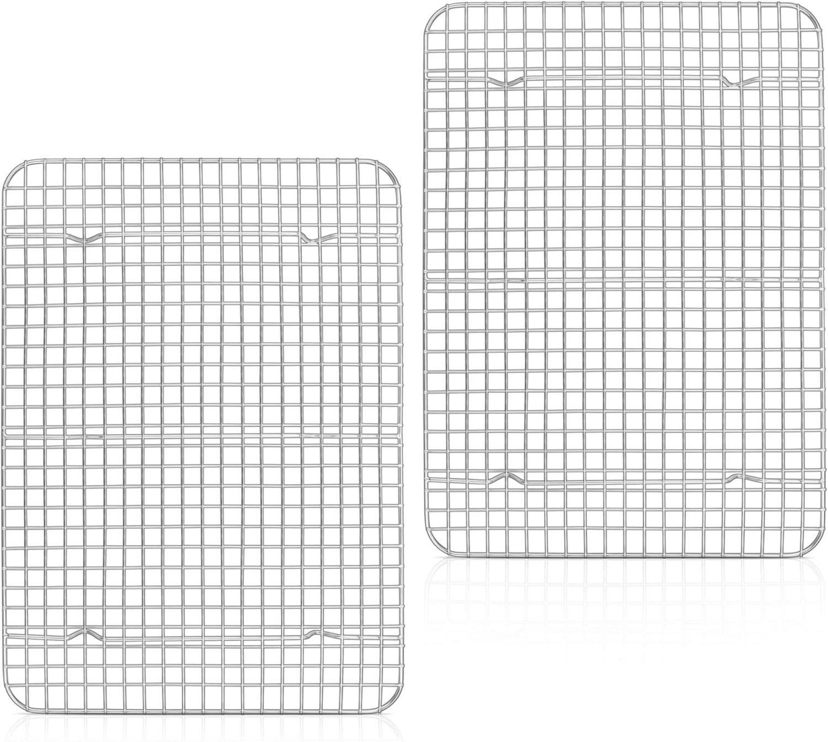Edelstahl Abkühlgitter Set 2er-Set 39x28x2 cm Kuchengitter Metall