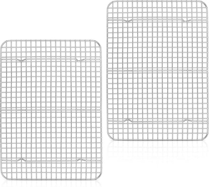 Edelstahl Abkühlgitter Set 2er-Set 39x28x2 cm Kuchengitter Metall