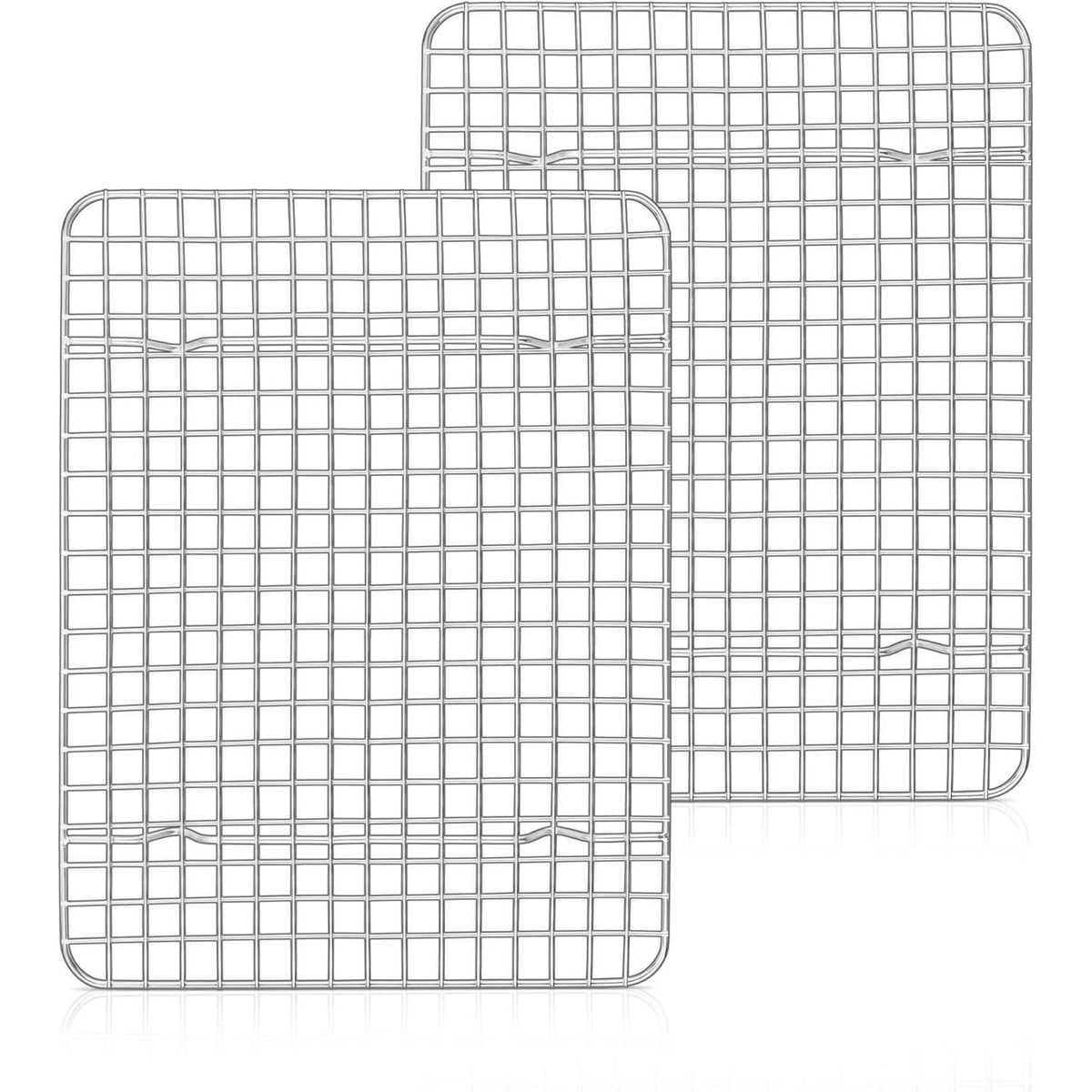 Edelstahl Abkühlgitter 2er-Set – 30x23 cm zum Backen & Kühlen