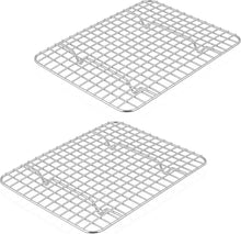Kleines Edelstahl Abkühlgitter 2er-Set 25x19x2 cm für Kuchen Kekse