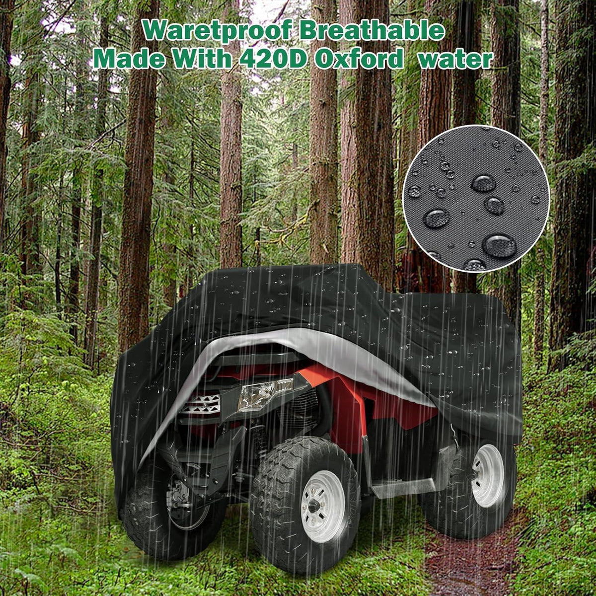 XXXL ATV Abdeckplane – Wasserdicht & Winterfest 210x120x115cm