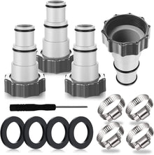 Poolschlauch Adapter Set für Intex Pool Schwarz