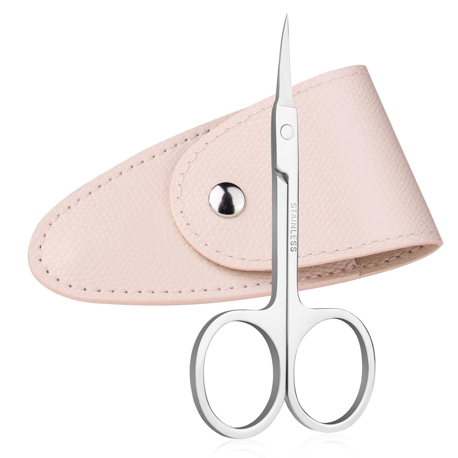 ACWOO Hautschere Edelstahl Nagelhautschere mit Ledertasche