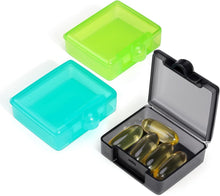 Tablettenbox Pillendose Klein Tragbar für Vitamine Fischöl Schwarz