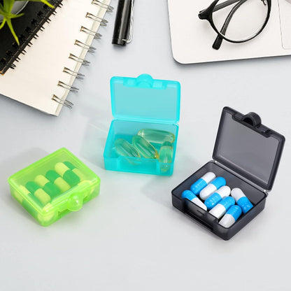 Opret Pillendose Tablettenbox Vitamine Fischöl,Schwarz Cyan Grün