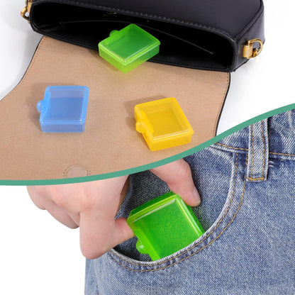 Tablettenbox Pillendose für Vitamine und Fischöl 3er Set Blau Grün