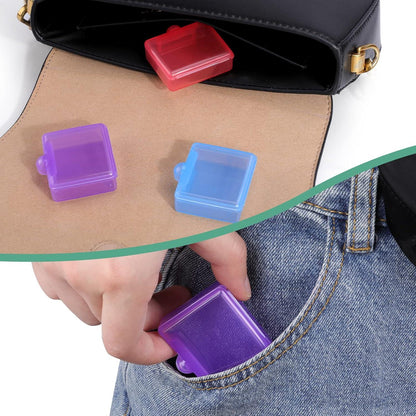 Tablettenbox Pillendose tragbar für unterwegs Vitamine Fischöl (Blau