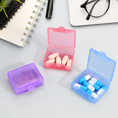 Opret 3 Stück Pillendose Vitamine Fischöl Tragbar Tablettenbox Blau Lila