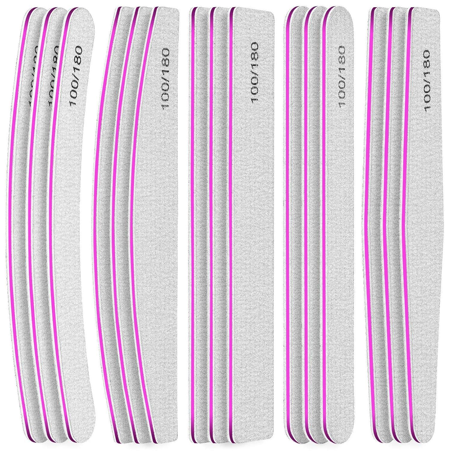15 Stücke Nagelfeilen Set 100/180 Doppelseitig Verschleißfest
