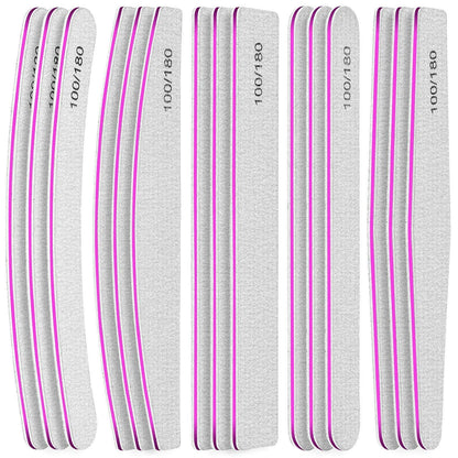 15 Stücke Nagelfeilen Set 100/180 Doppelseitig Verschleißfest