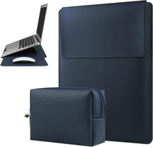 Laptop Hülle Leder Tasche mit Ständer MacBook Air Pro Dell XPS Surface