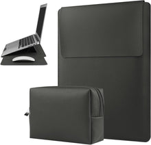 Laptop Hülle 13 Zoll Leder Tasche mit Ständer MacBook Air Pro Dell XPS