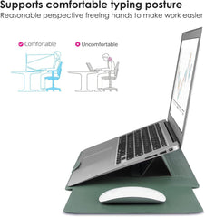Laptop Hülle 13 Zoll Leder Tasche mit Ständer MacBook Air