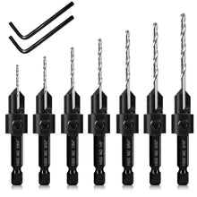 7er Kegelsenker-Bohrer-Set 3-in-1 mit verstellbarer Schnitttiefe