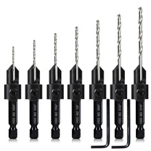 7er Kegelsenker-Bohrer-Set 3-in-1 mit verstellbarer Schnitttiefe