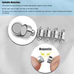 12er Set Magnetische Schmuckverschlüsse für Armbänder, Runde Schnalle
