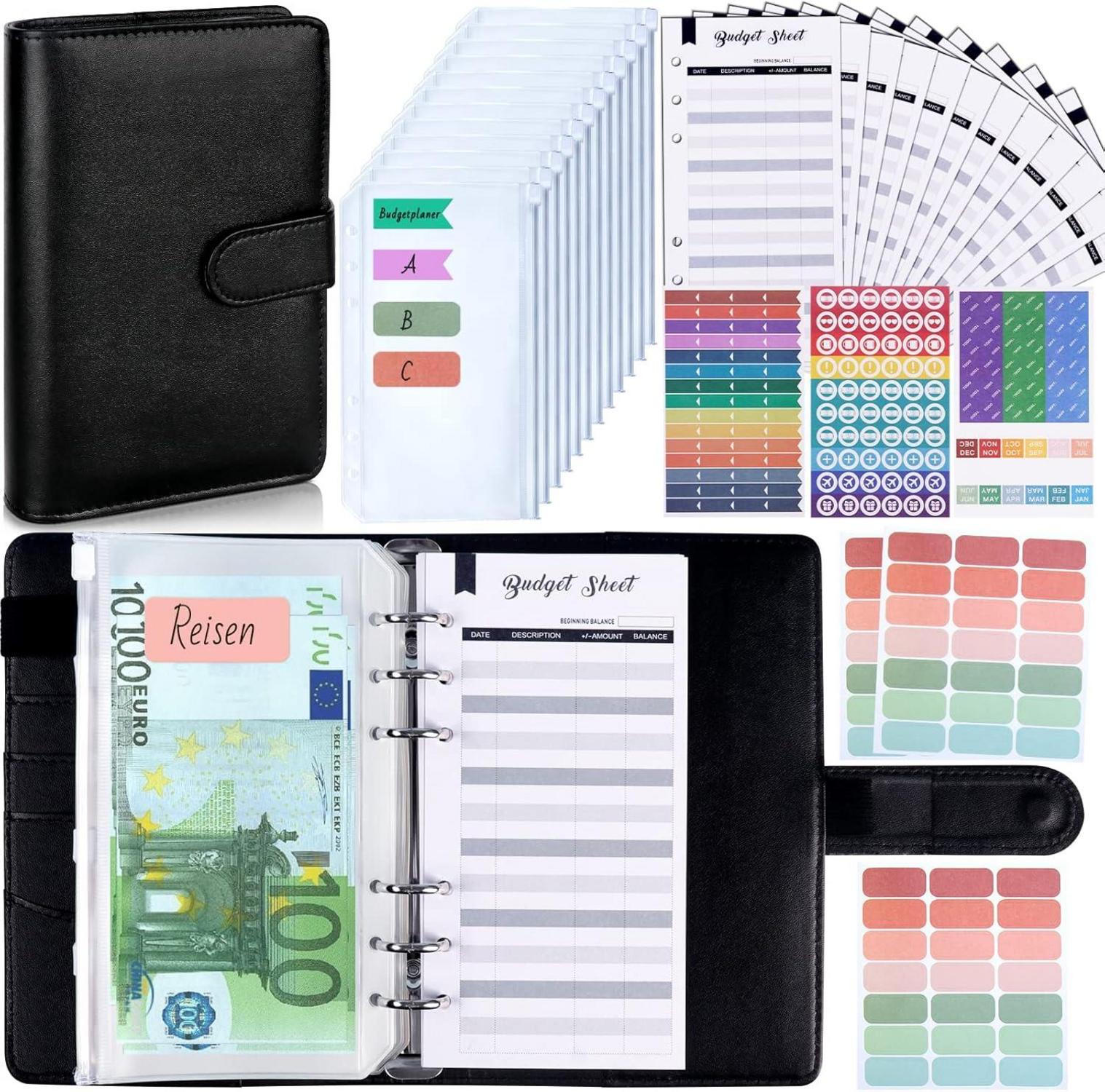 Budget Planner A6 Binder Geldumschläge Sparbuch Finanzplaner