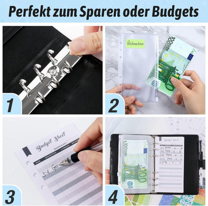 ANYUKE A6 Budget Binder Geld Organisator Sparbuch Finanzplaner