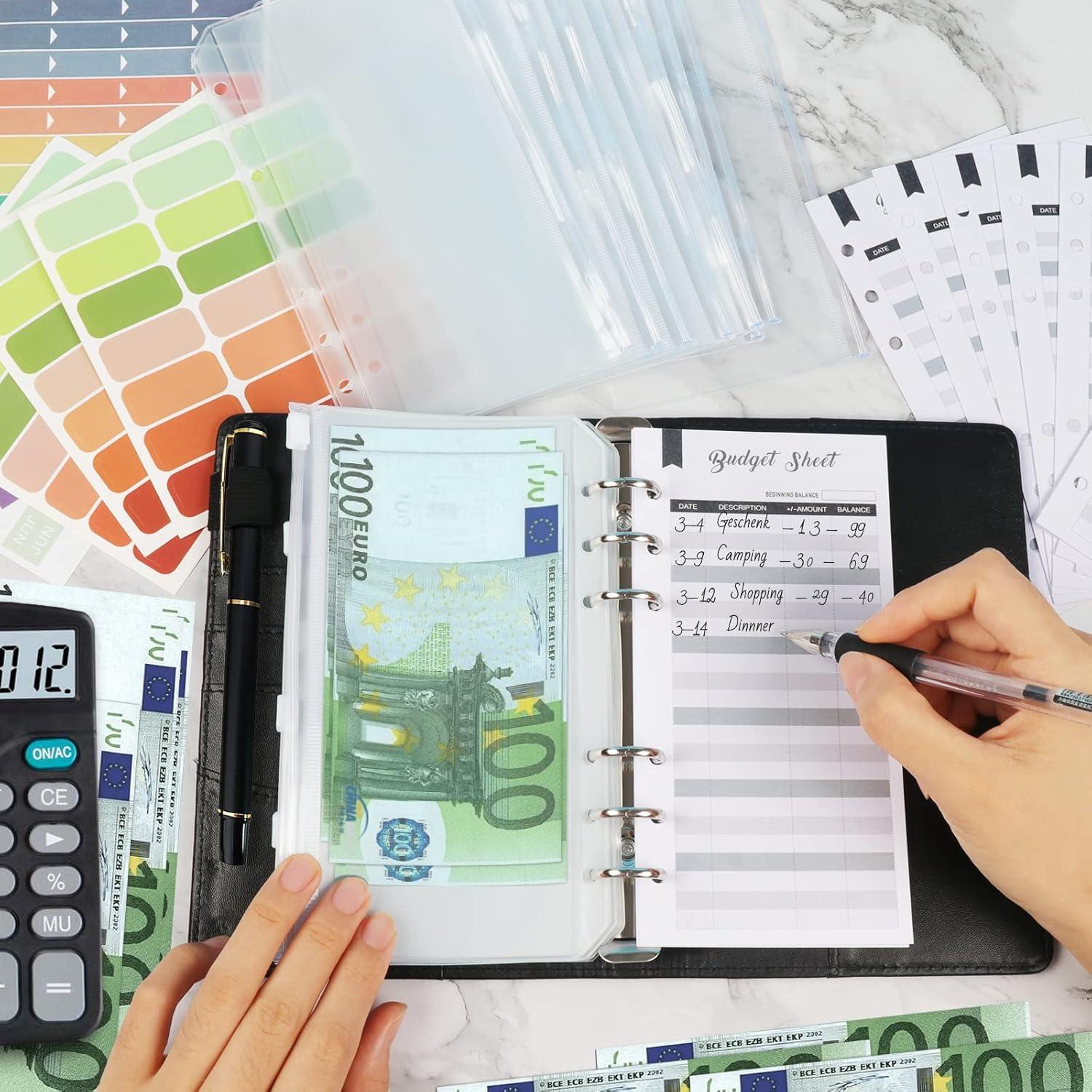 Budget Planner A6 Binder Geldumschläge Sparbuch Haushaltsbuch