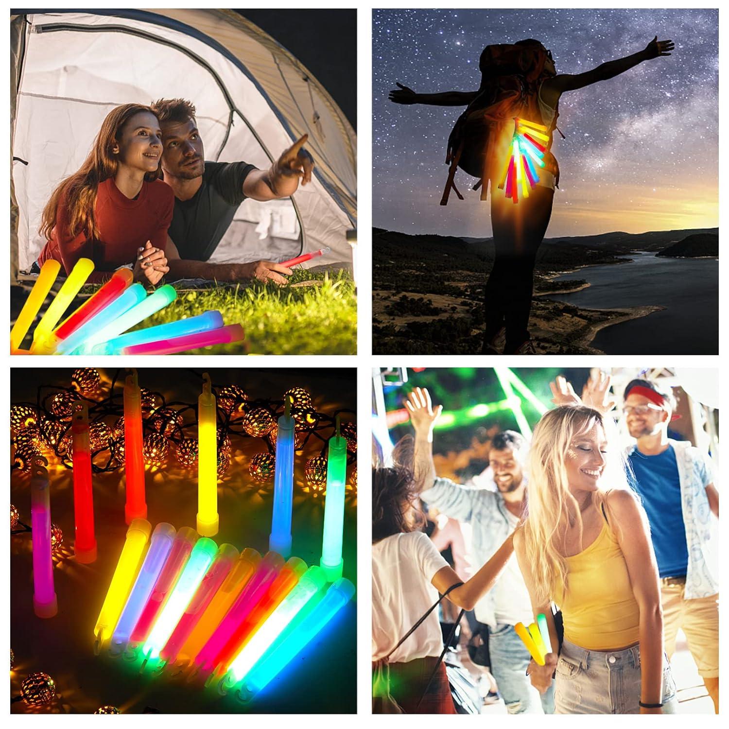 12 Power Knicklichter Leuchtstäbe Glowstick Party Festival Outdoor