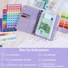 Budget Planner A6 Binder Geldumschläge Sparbuch