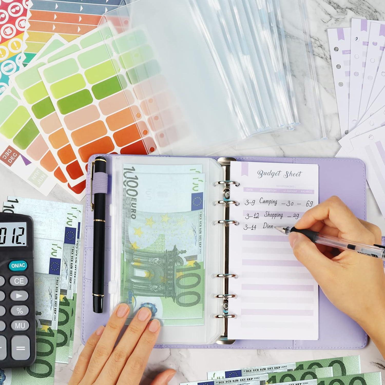 Budget Planner A6 Binder mit Geldumschlägen Sparbuch Organizer