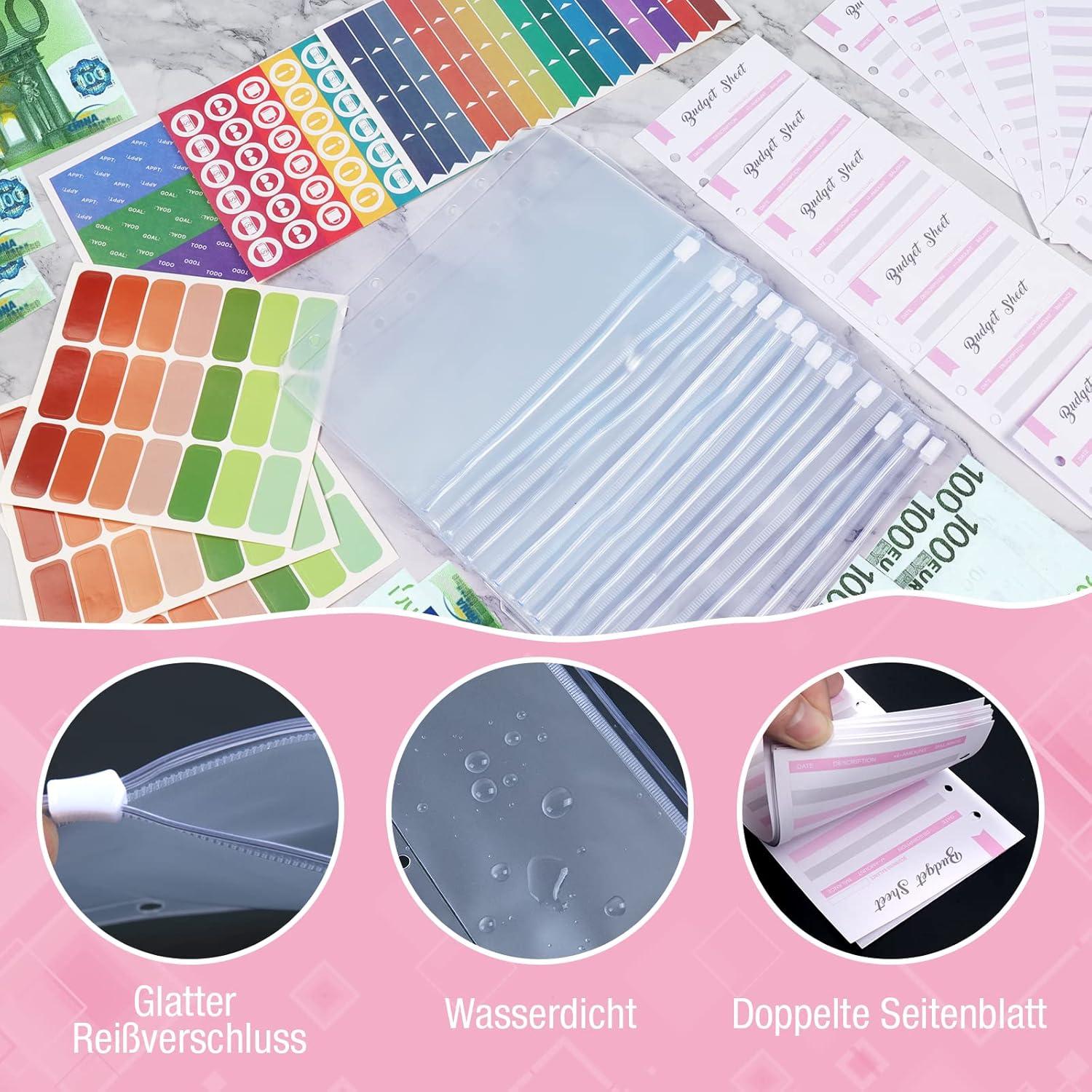 ANYUKE A6 Budget Binder - Geldsparmappe mit Geldumschlägen & Budgetplaner - Ideales Geschenk