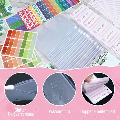 ANYUKE A6 Budget Binder - Geldsparmappe mit Geldumschlägen & Budgetplaner - Ideales Geschenk