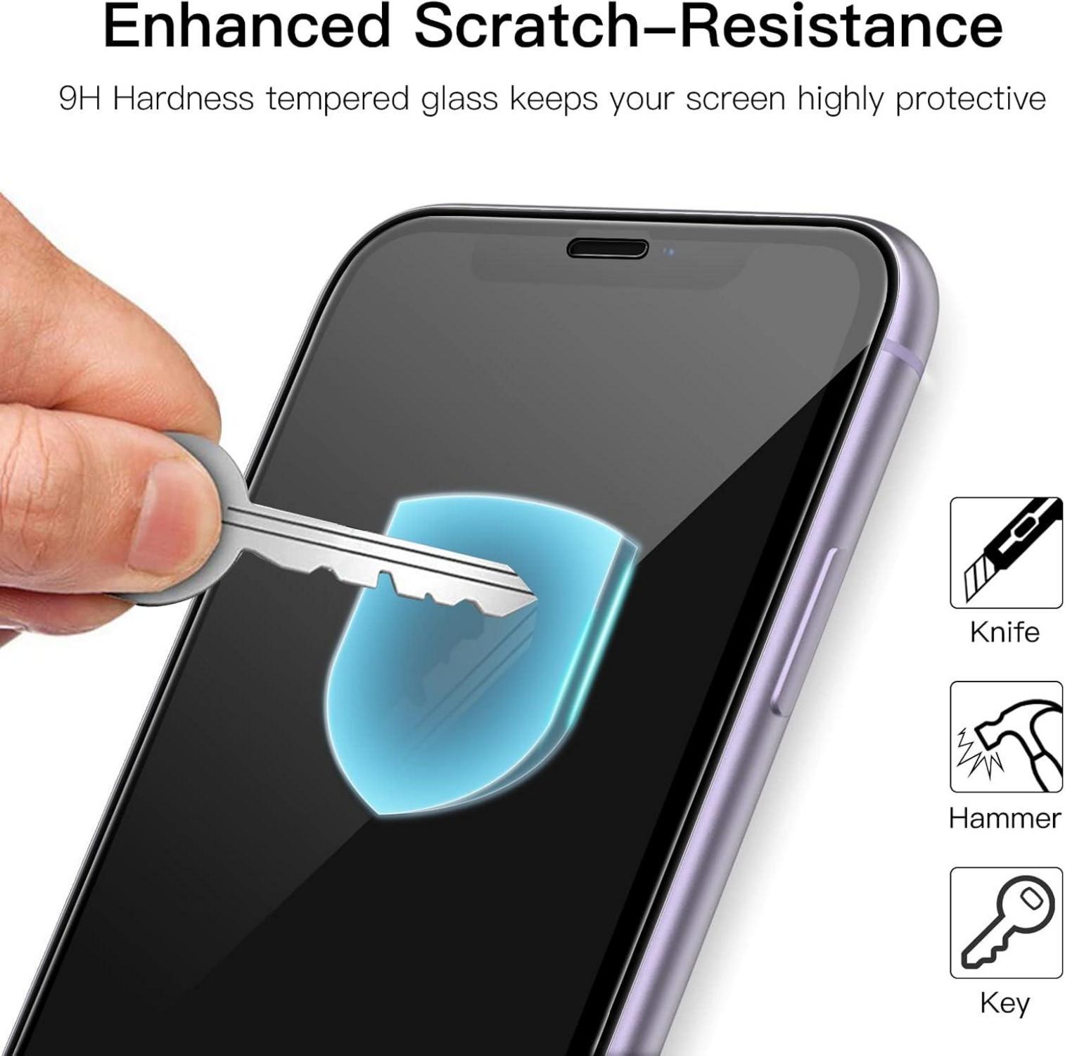 Panzer Schutzfolie iPhone 11 XR 6,1 Zoll Displayschutz Schwarz