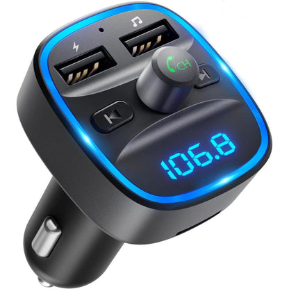 Bluetooth FM Transmitter Auto Adapter Dual USB Ports