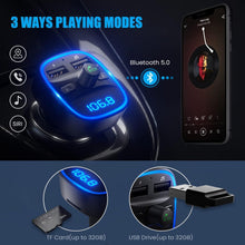 Bluetooth FM Transmitter Auto Adapter Dual USB Ports