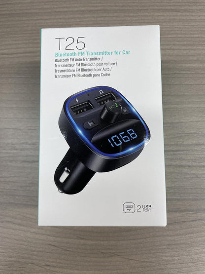 Bluetooth FM Transmitter Auto Adapter Dual USB Autoladegerät Freisprechen USB-Disk