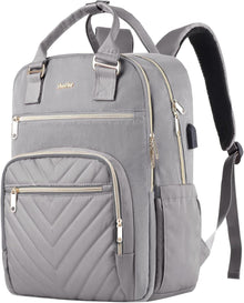 Damen Schulrucksack 15,6 Zoll USB Ladeanschluss Uni Büro Schule