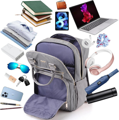 Damen Schulrucksack 15,6 Zoll USB Ladeanschluss Uni Büro Schule