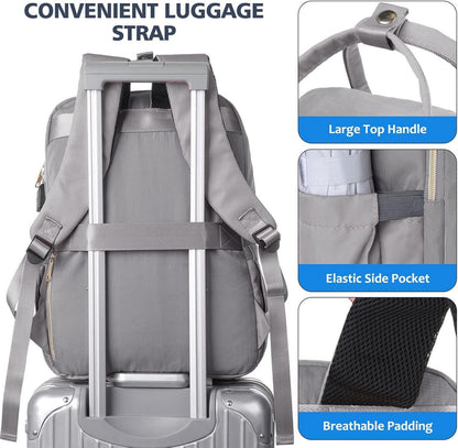 Rucksack Damen Schulrucksack USB Ladeanschluss 15,6 Zoll Laptop Uni