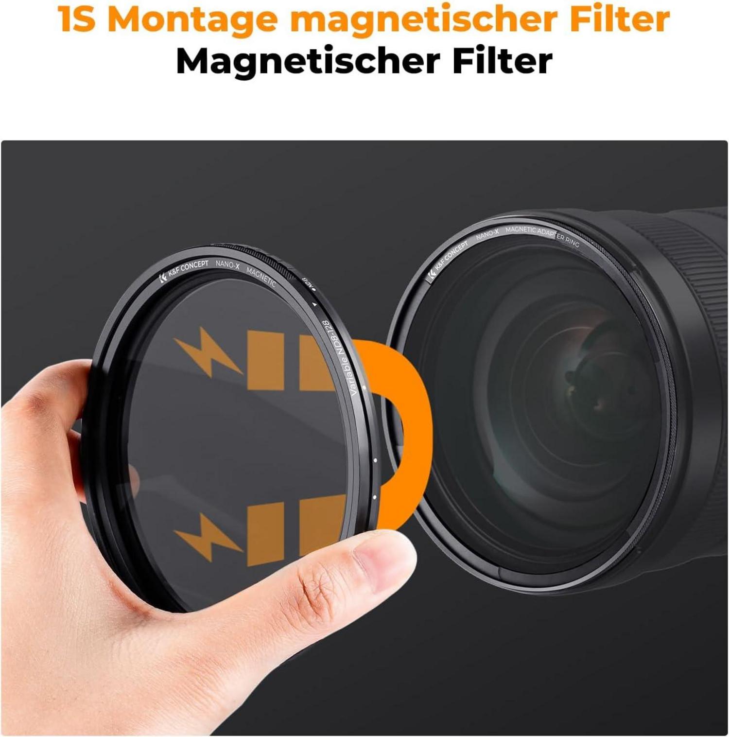 K&F Concept 58mm Nano-X Magnetischer Variabler ND Filter