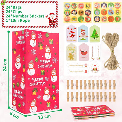 Adventskalender zum Befüllen Kinder 2024 groß Mehrfarbig