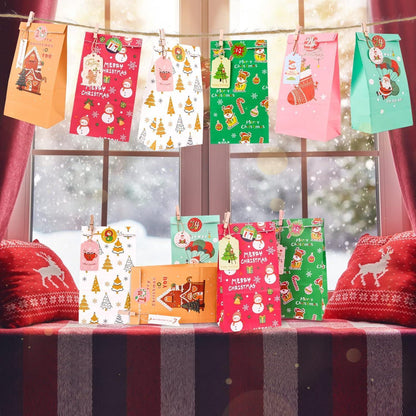 Adventskalender zum Befüllen Kinder 2024 groß Mehrfarbig