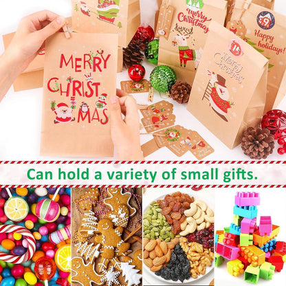 Adventskalender zum Befüllen Kinder 2024 - Bastelpapier Set