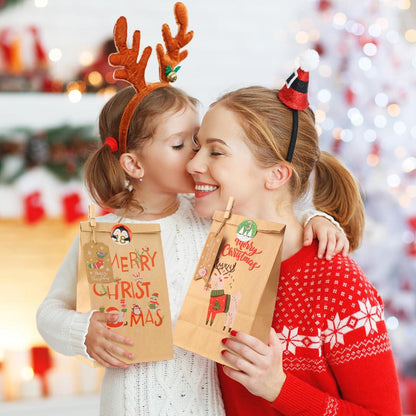 Adventskalender zum Befüllen Kinder 2024: Große Tüten mit Zahlen
