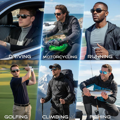 ATTCL Herren Polarisierte Sport-Sonnenbrille Al-Mg