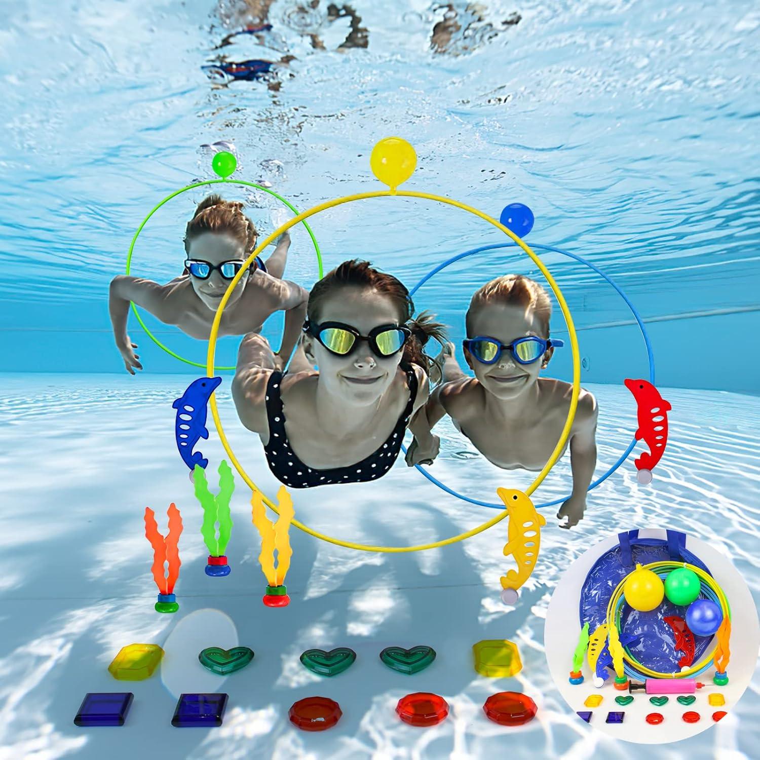 Tauchspielzeug Tauchringe Kinder Set Poolparty Geschenk Schwimmbad Outdoor