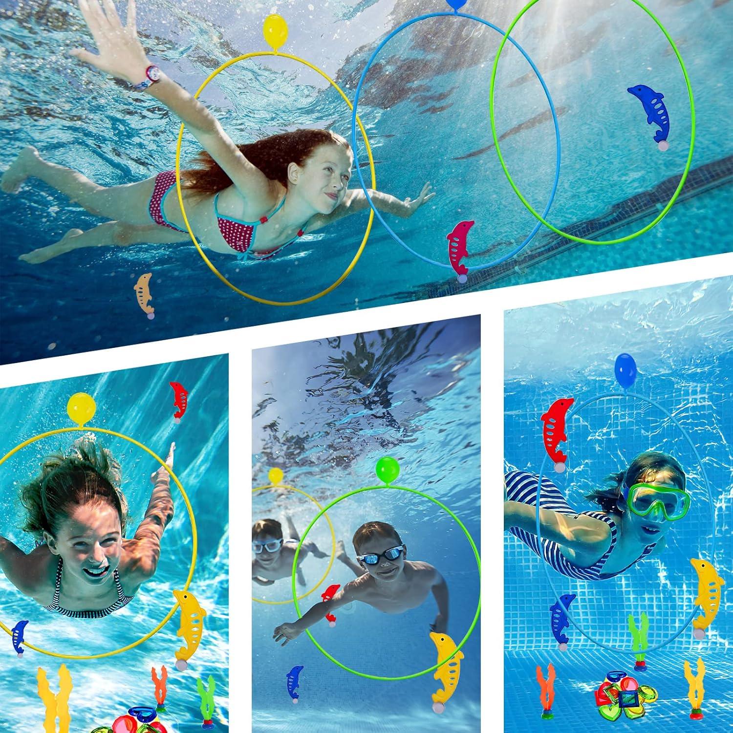 Pool Spielzeug Tauchringe Set Kinder Wasserspielzeug Outdoor Spaß 5-12 Jahre