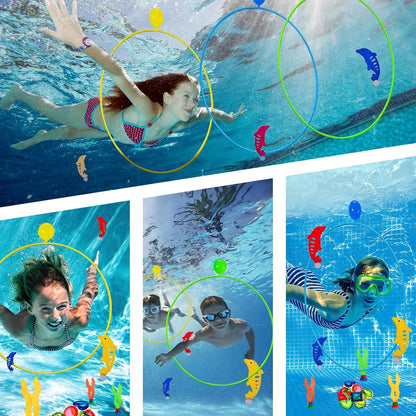 Pool Spielzeug Tauchringe Set Kinder Wasserspielzeug Outdoor Spaß 5-12 Jahre