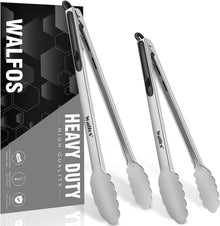 Grillzange Edelstahl hitzebeständiger Griff 30cm 43cm 2 Stück