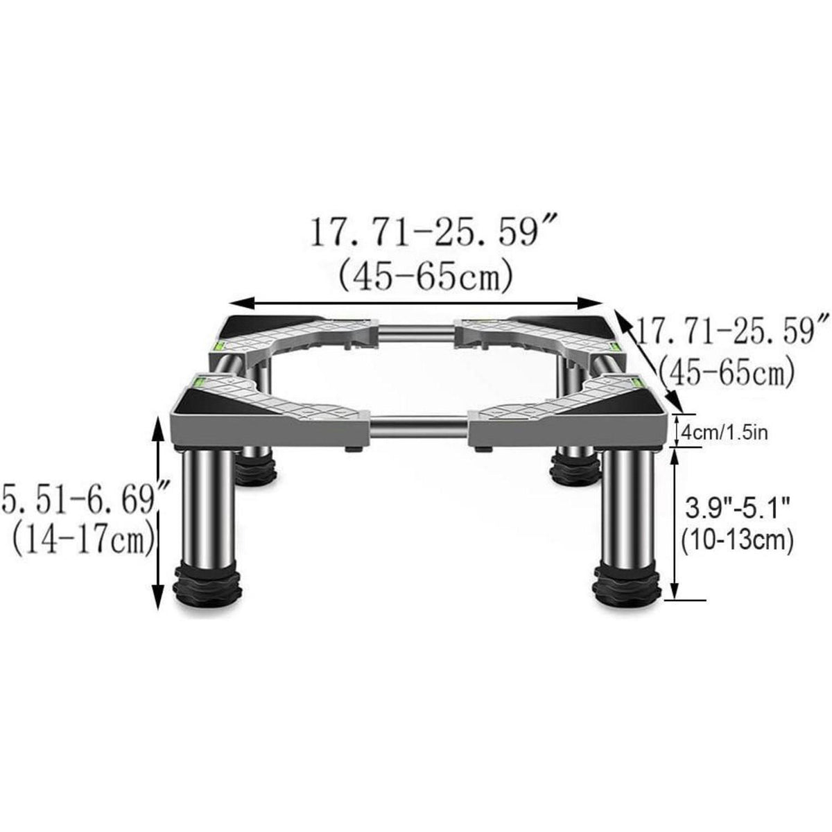 Verstellbarer Geräte-Sockel für Waschmaschine & Co. (46-65cm)