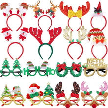Weihnachts Haarreifen und Brillen Set 16-teiligscriptId