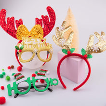 SIQUK Weihnachts Haarreifen und Brillen für Festliche